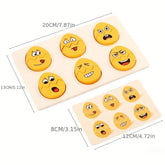 Wooden egg expression puzzle board
